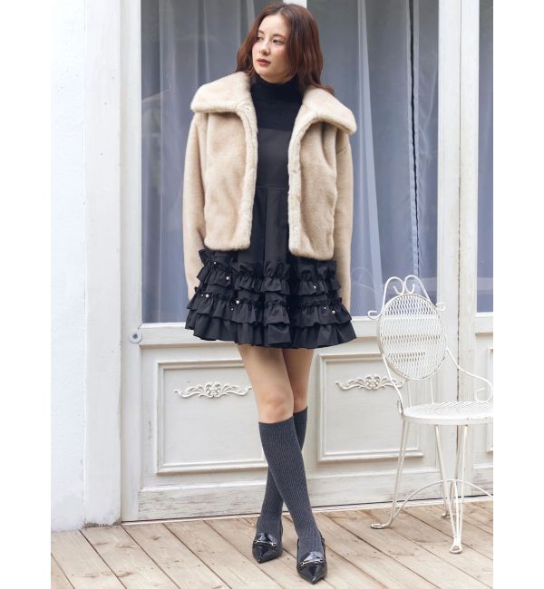 CALNAMUR「フェイクファーブルゾン」|ブルゾン・スタジャン|