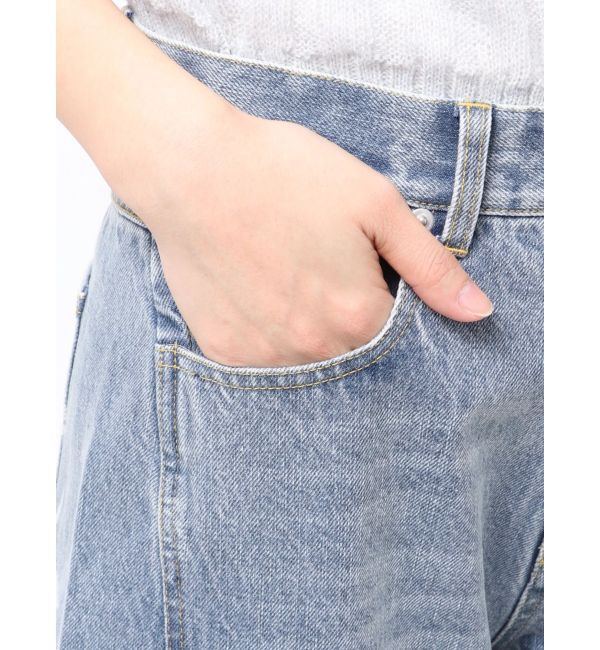 CALNAMUR「バックデザインワイドデニム」|デニム|