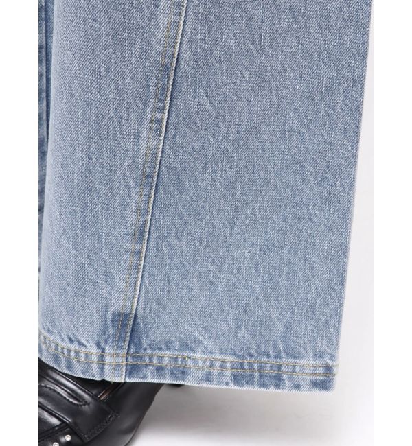 CALNAMUR「バックデザインワイドデニム」|デニム|