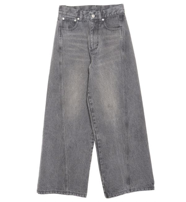 CALNAMUR「バックデザインワイドデニム」|デニム|