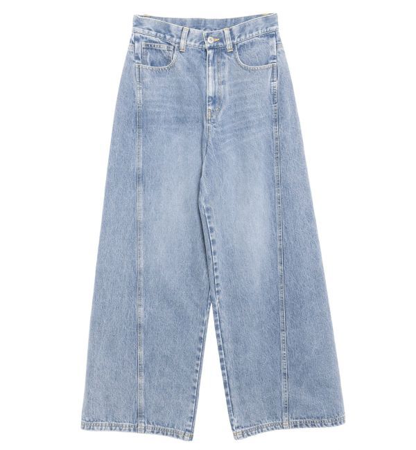 CALNAMUR「バックデザインワイドデニム」|デニム|