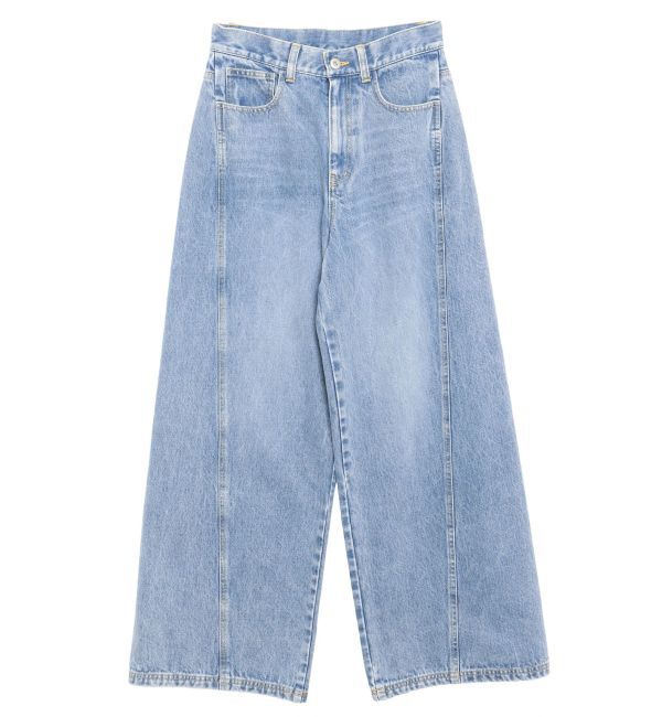 CALNAMUR「バックデザインワイドデニム」|デニム|