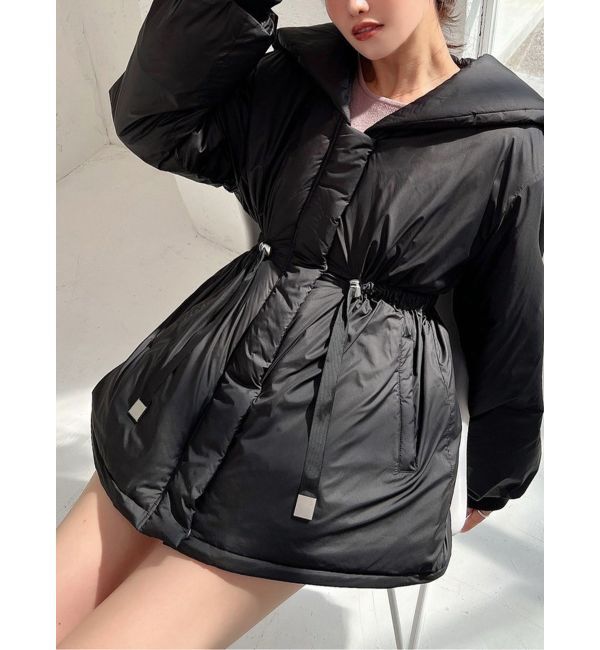 RESEXXY「サイドストリングパファーモッズコート」|ダウン|ブラック