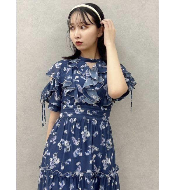 dazzlin「ラッフルリボンフラワーワンピース」|ワンピース|