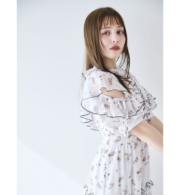 dazzlin「ラッフルリボンフラワーワンピース」|ワンピース|