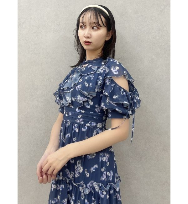 dazzlin「ラッフルリボンフラワーワンピース」|ワンピース|