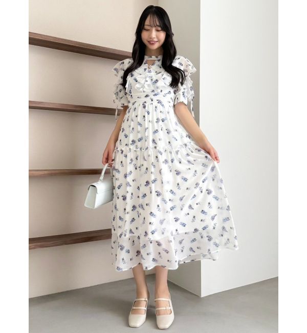 dazzlin「ラッフルリボンフラワーワンピース」|ワンピース|