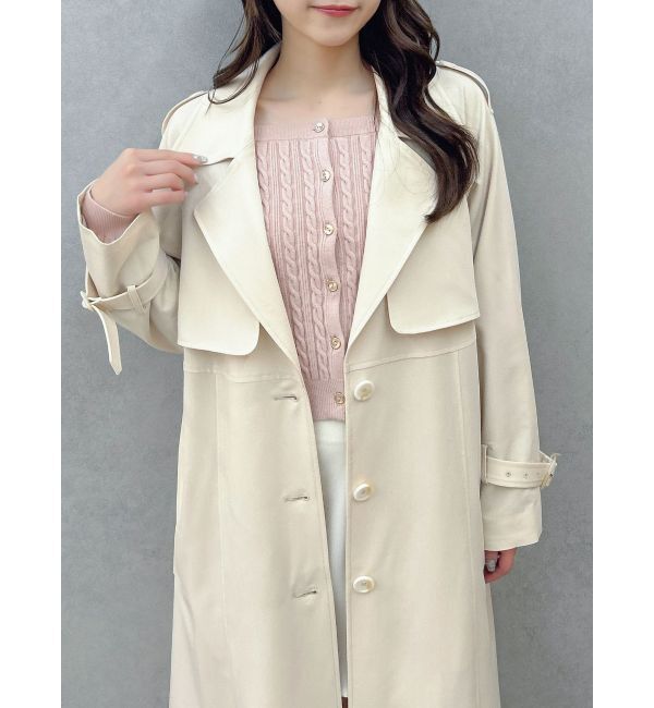 dazzlin「バックプリーツトレンチコート」|トレンチコート|