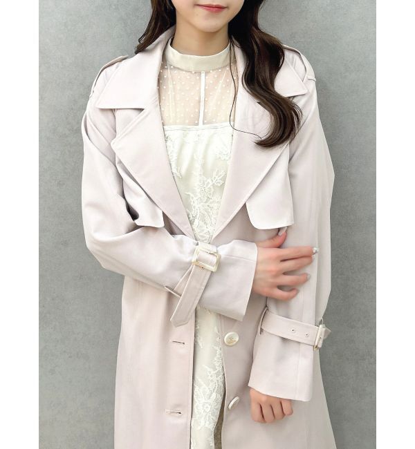 dazzlin「バックプリーツトレンチコート」|トレンチコート|