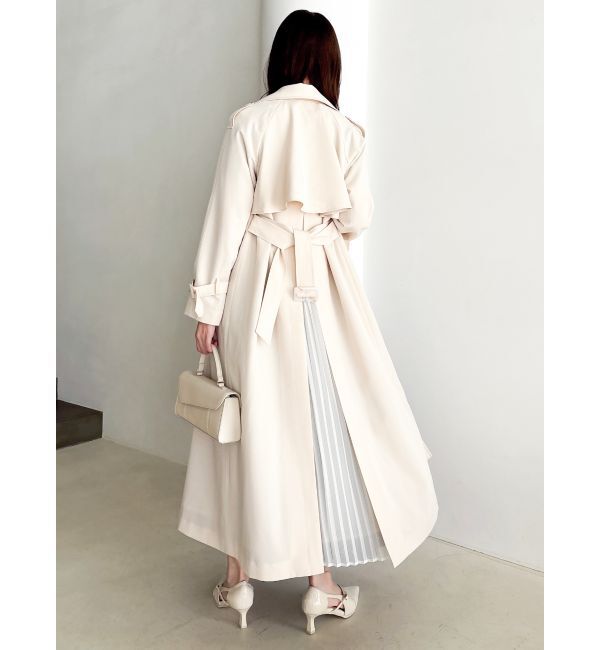 dazzlin「バックプリーツトレンチコート」|トレンチコート|ベージュ