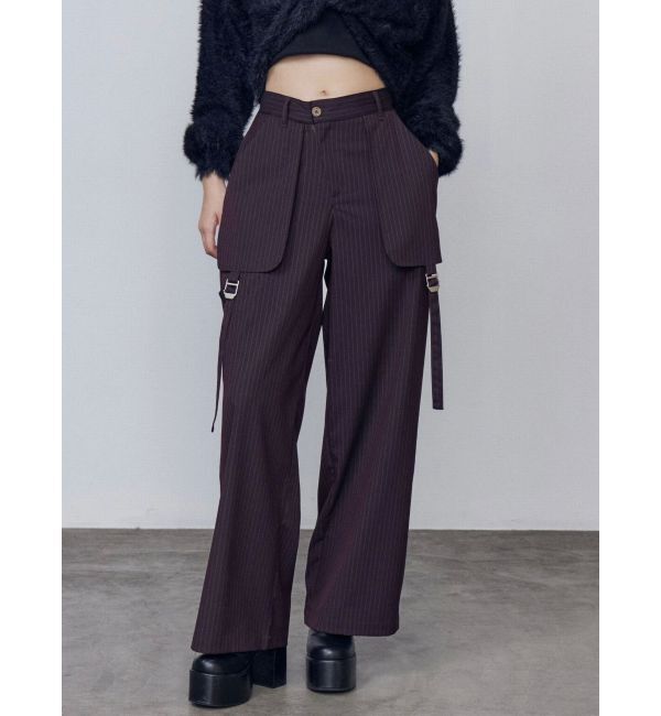 EMODA「クロスベルトワイドパンツ」|その他|ブラウン