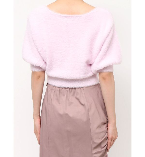 MERCURYDUO「2WAYキーネックミニシャギーコンパクトカーディガン」|カーディガン|