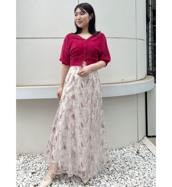 MERCURYDUO「2WAYキーネックミニシャギーコンパクトカーディガン」|カーディガン|