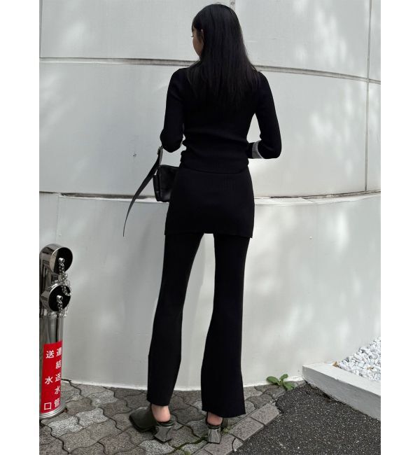 MURUA「スカートレイヤードニットフレアパンツ」|その他|