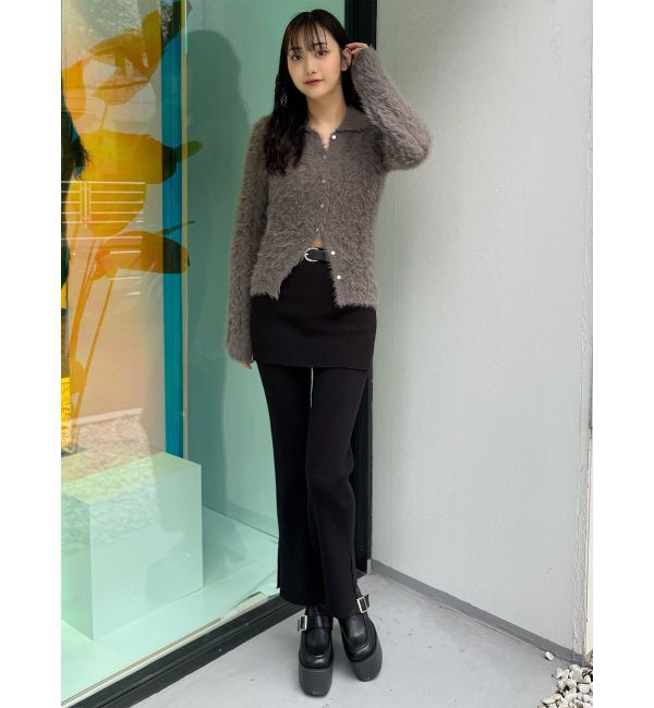 MURUA「スカートレイヤードニットフレアパンツ」|その他|