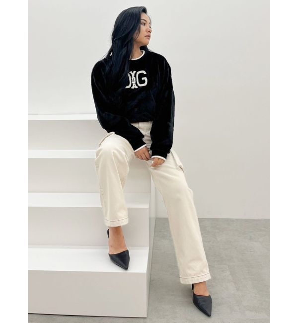 GYDA「ハイウエストSIDE RIPPEDカーゴワイドパンツ」|カーゴ|