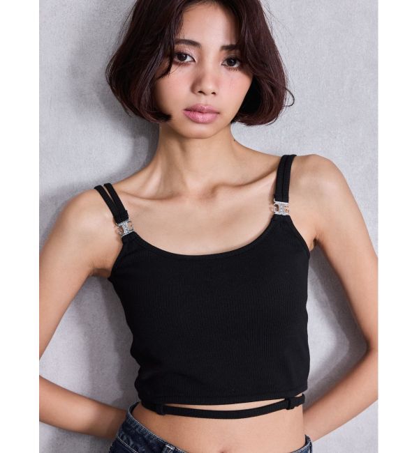 GYDA「Symmetry GYDAウエストバインダービスチェ」|キャミソール|ブラック