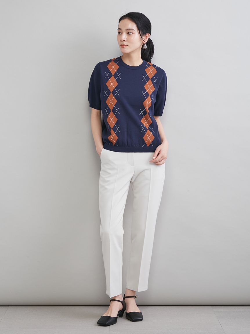 Mila Owen「【MILA PANTS】後ろゴムテーパードパンツ」|チノ|