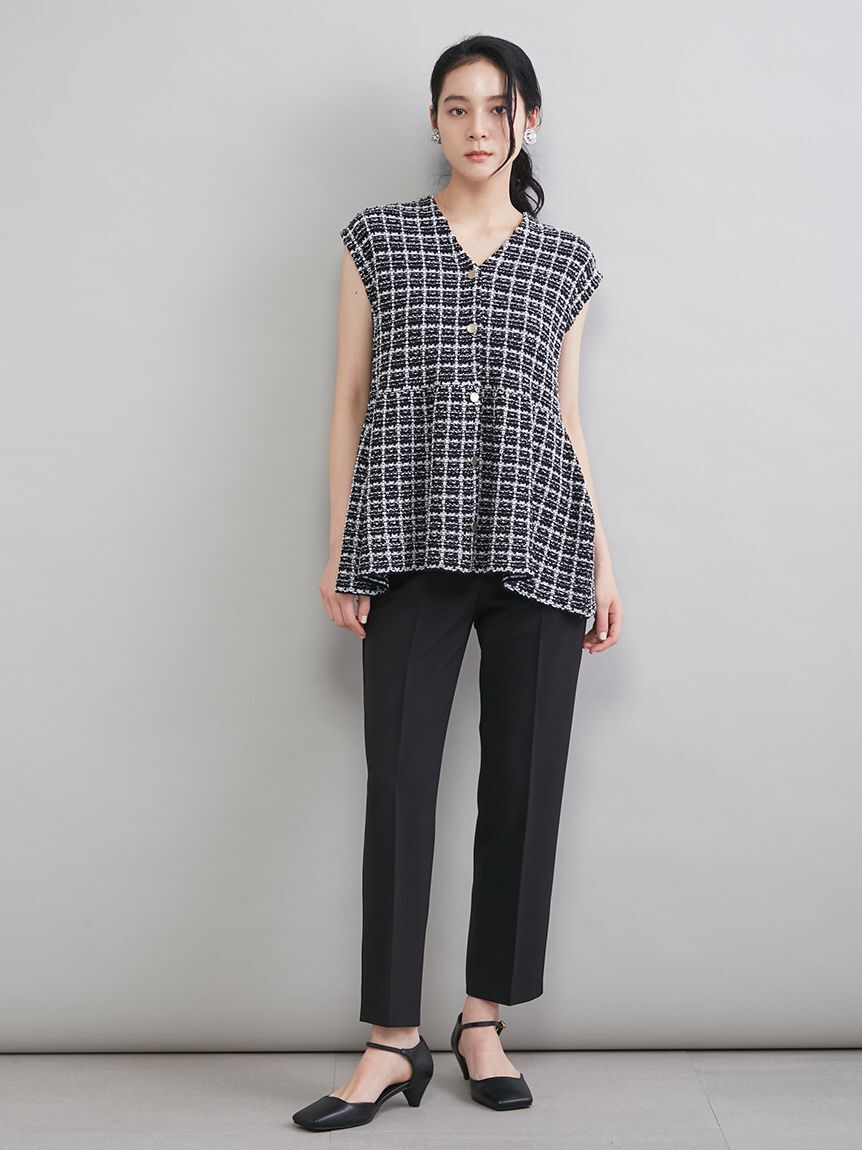 Mila Owen「【MILA PANTS】後ろゴムテーパードパンツ」|チノ|