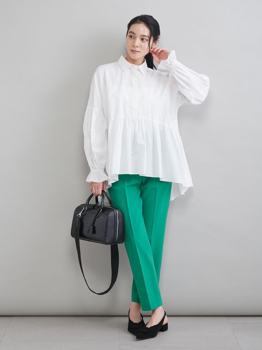 Mila Owen「【MILA PANTS】後ろゴムテーパードパンツ」|チノ|