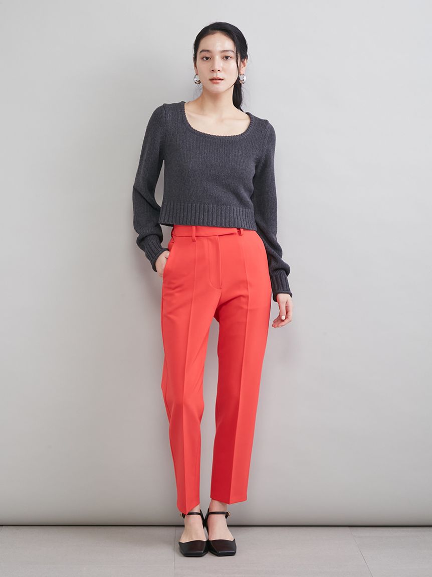 Mila Owen「【MILA PANTS】後ろゴムテーパードパンツ」|チノ|