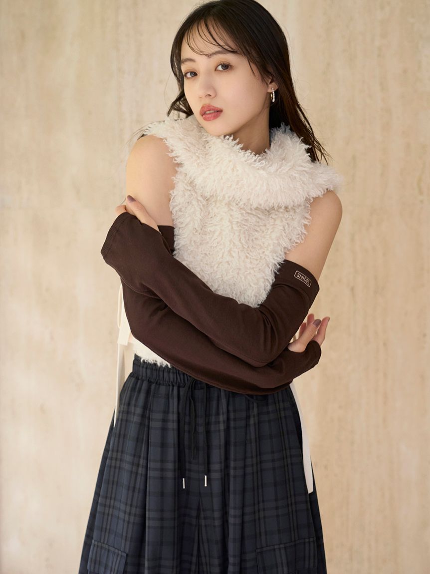 SNIDEL「シアーアームウォーマー」|手袋|