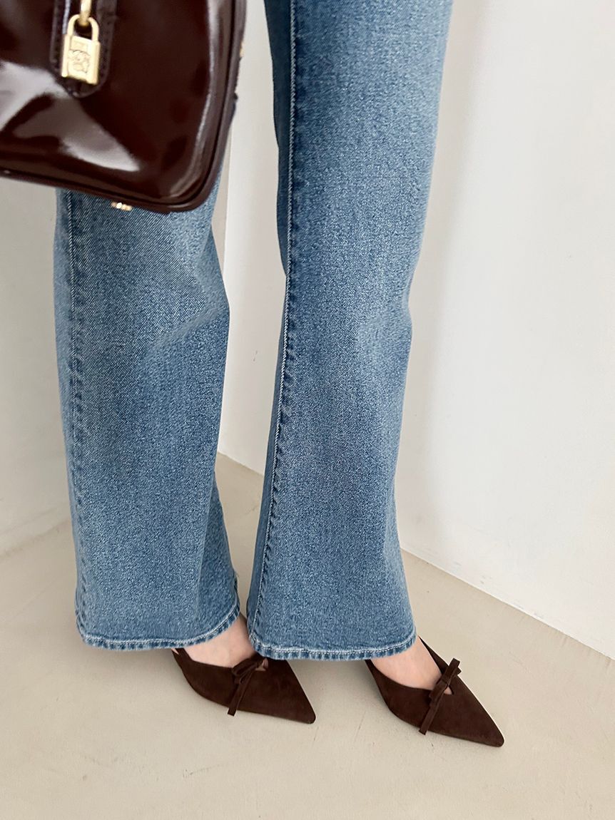 SNIDEL「【STYLEUPPANTS】ハイウエストフレア」|チノ|