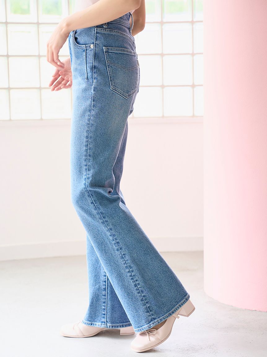 SNIDEL「【STYLEUPPANTS】ハイウエストフレア」|チノ|