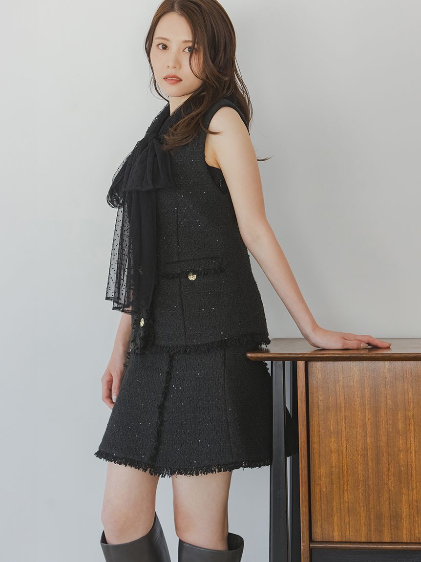 SNIDEL「ツイードジレ」|ダウンベスト・ベスト|