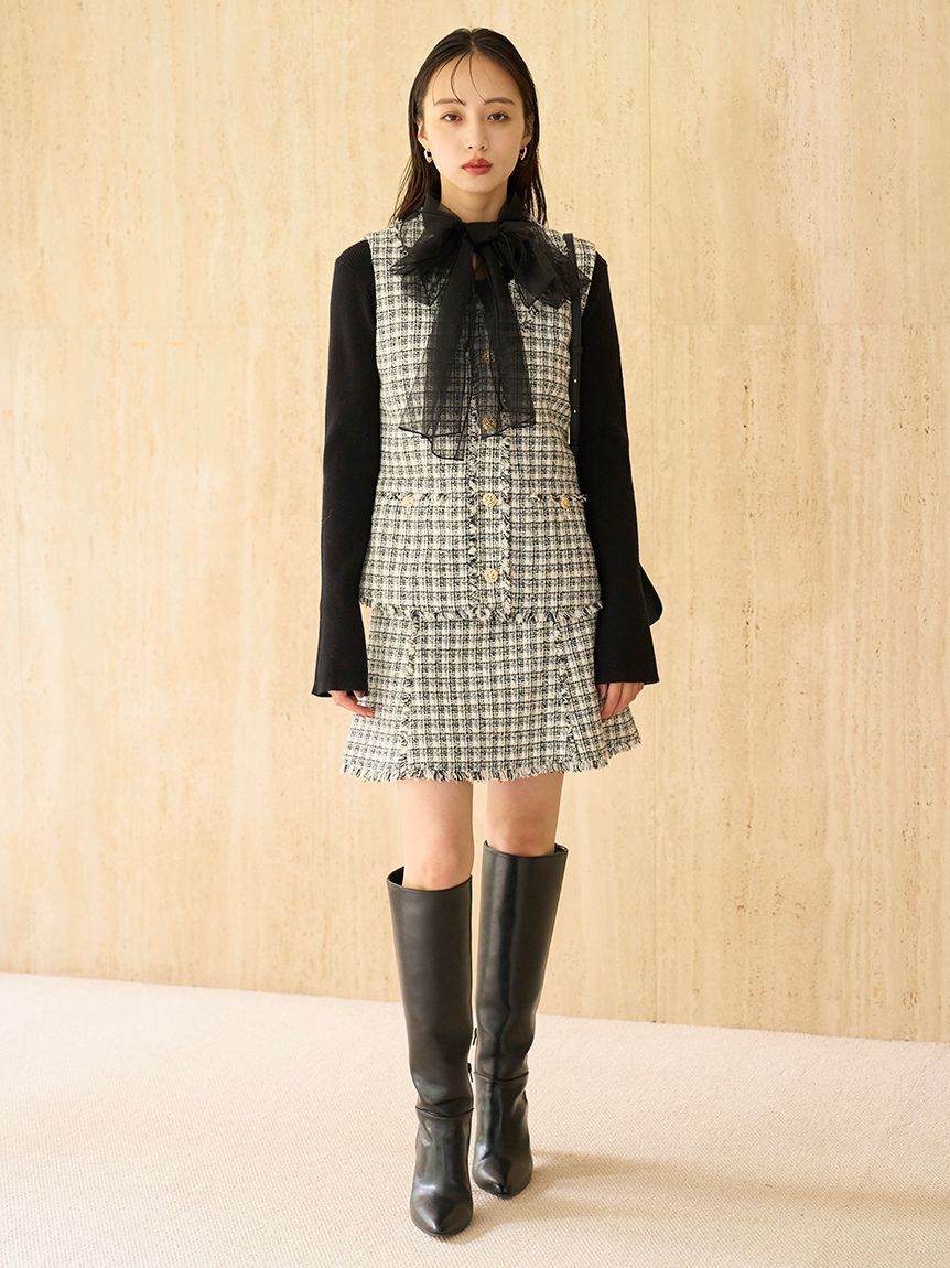 SNIDEL「ツイードジレ」|ダウンベスト・ベスト|