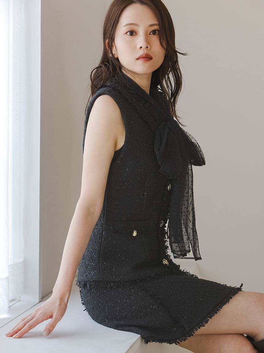 SNIDEL「ツイードジレ」|ダウンベスト・ベスト|