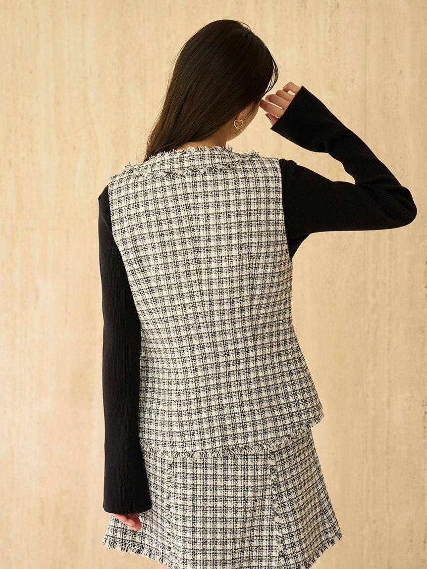 SNIDEL「ツイードジレ」|ダウンベスト・ベスト|