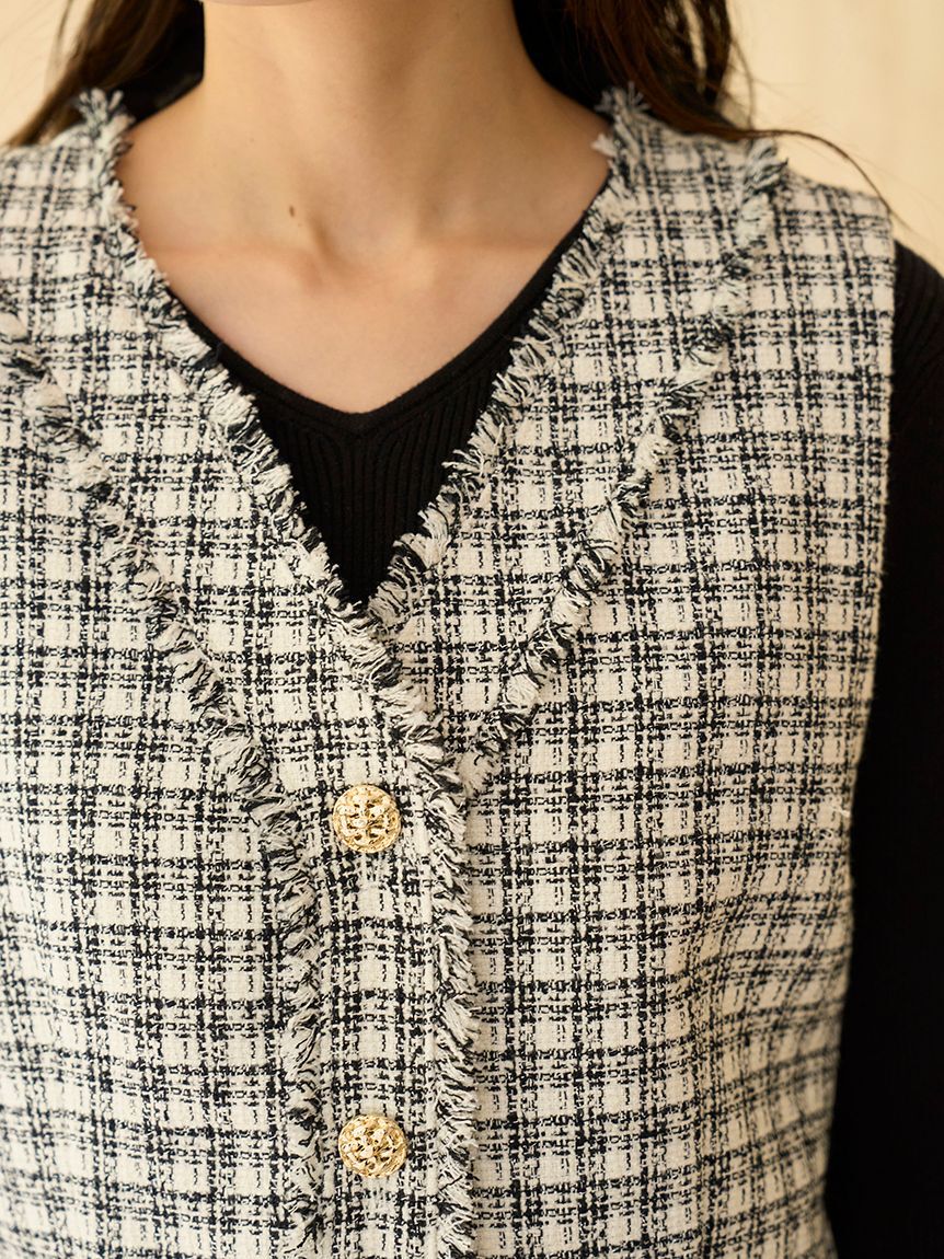 SNIDEL「ツイードジレ」|ダウンベスト・ベスト|