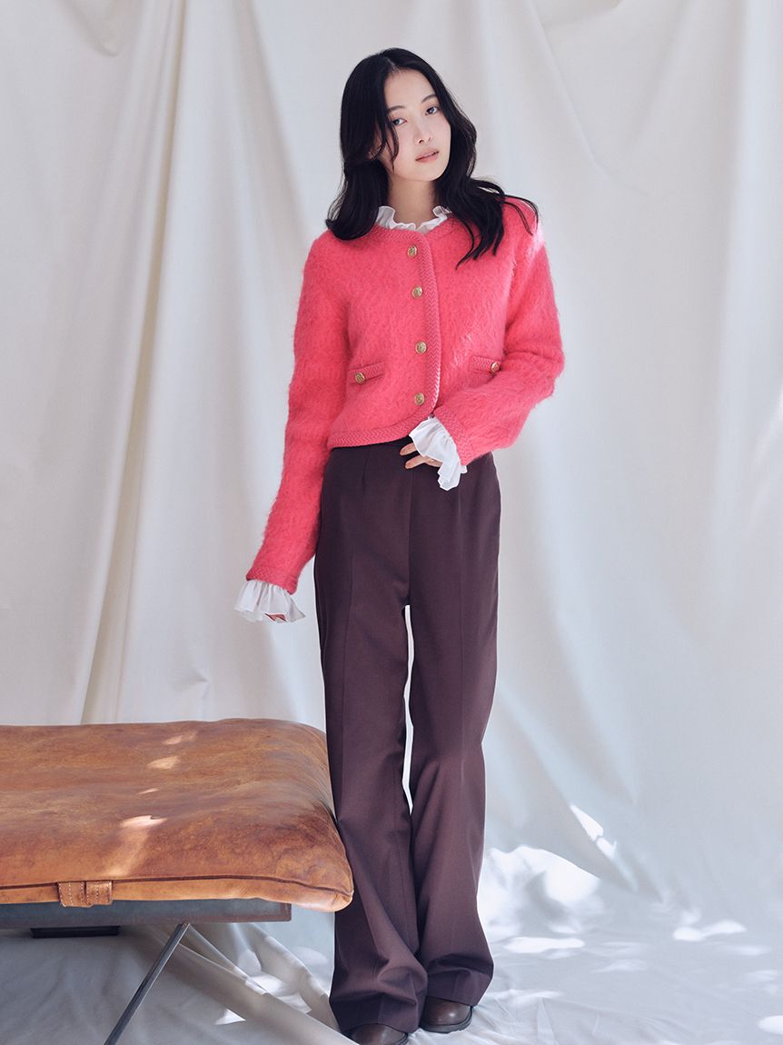 SNIDEL「ハイウエストワイドパンツ」|チノ|