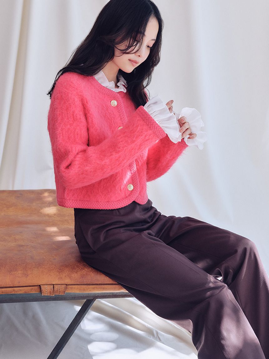 SNIDEL「ハイウエストワイドパンツ」|チノ|