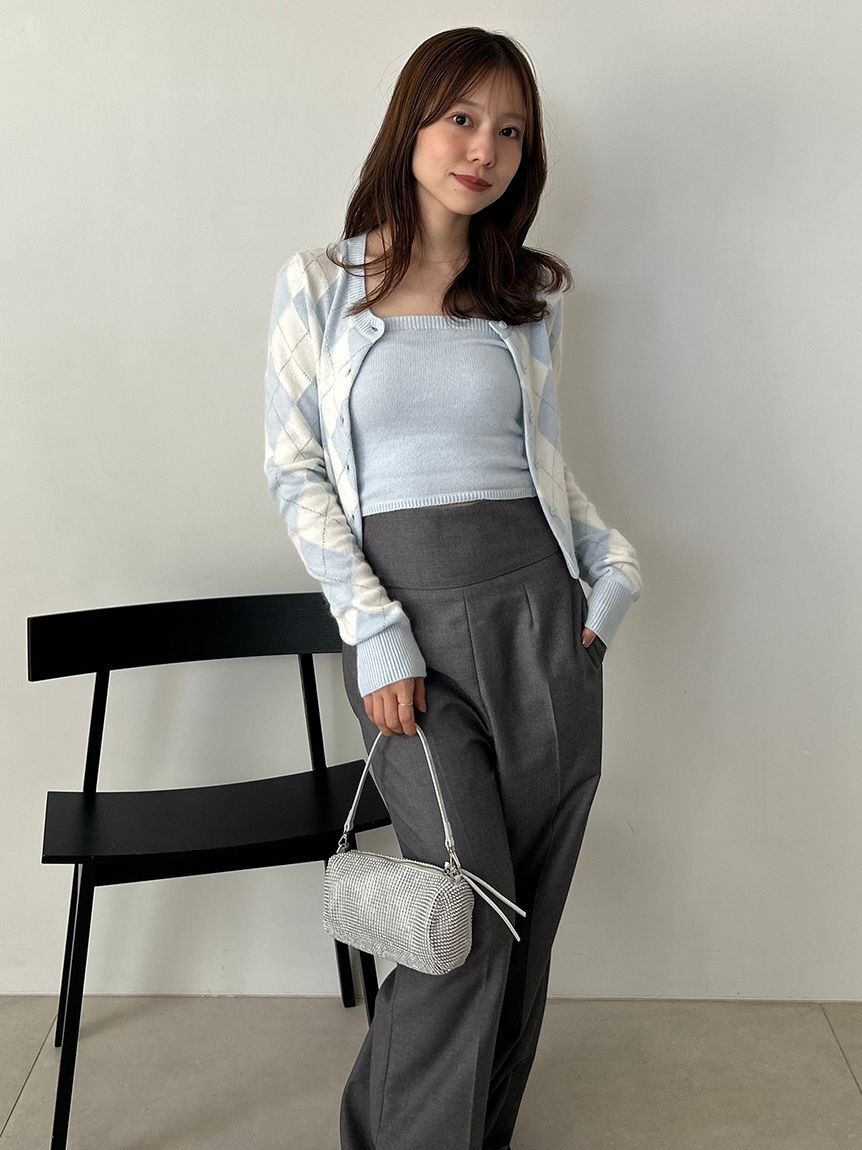 SNIDEL「ハイウエストワイドパンツ」|チノ|