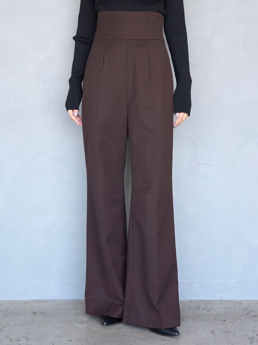 SNIDEL「ハイウエストワイドパンツ」|チノ|