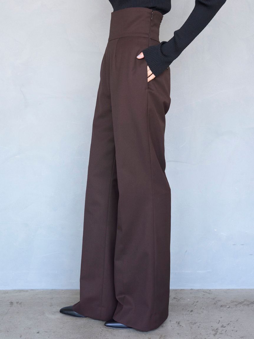 SNIDEL「ハイウエストワイドパンツ」|チノ|