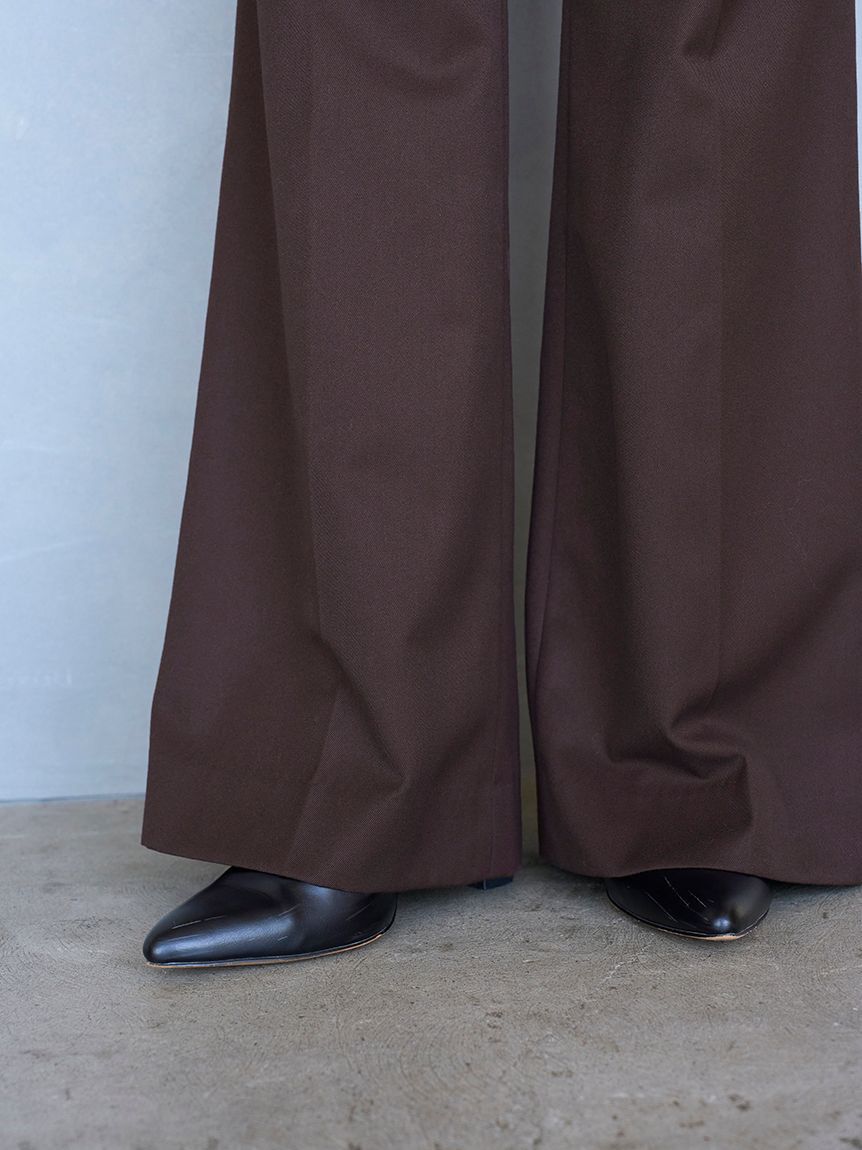 SNIDEL「ハイウエストワイドパンツ」|チノ|