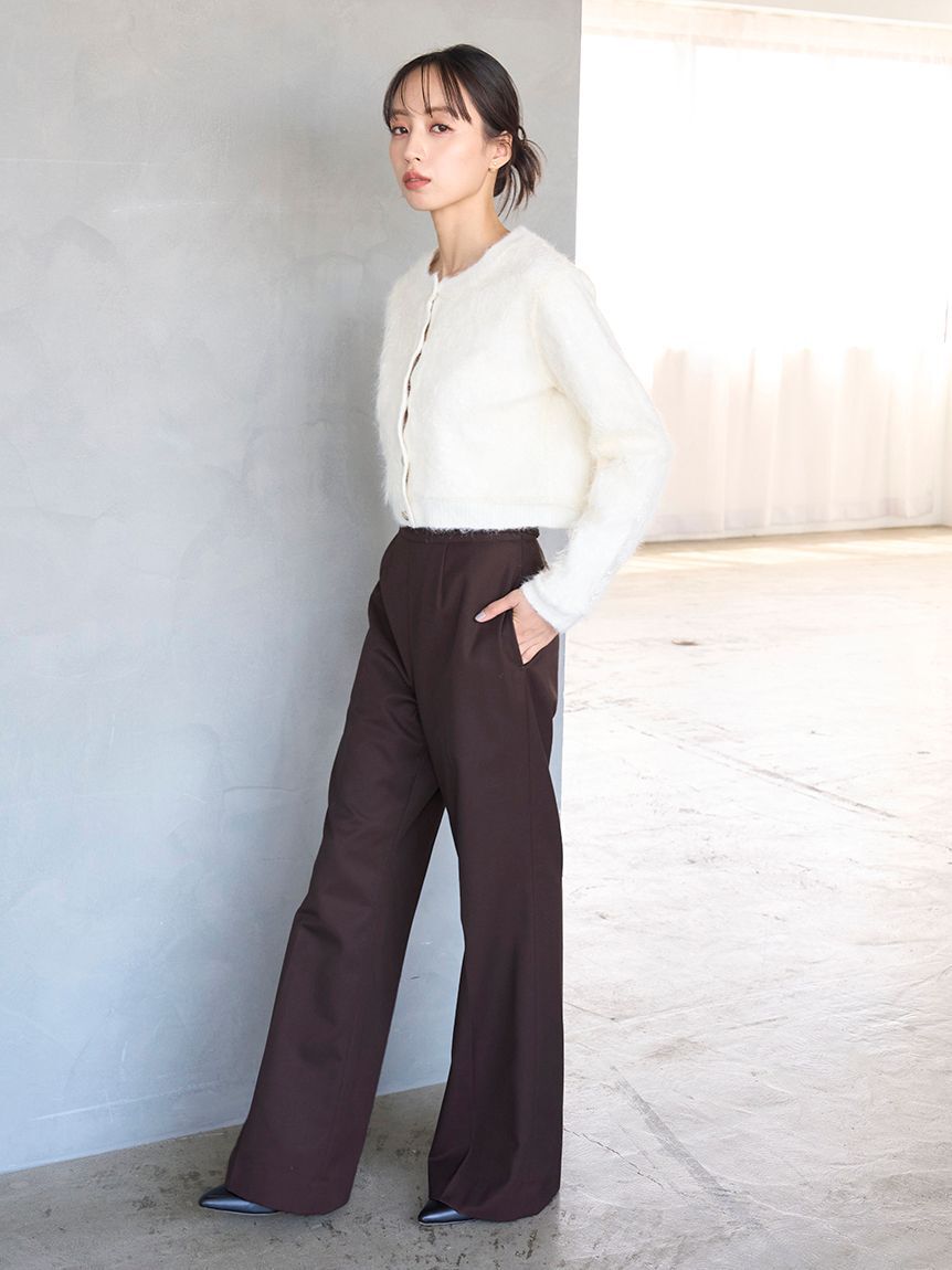 SNIDEL「ハイウエストワイドパンツ」|チノ|