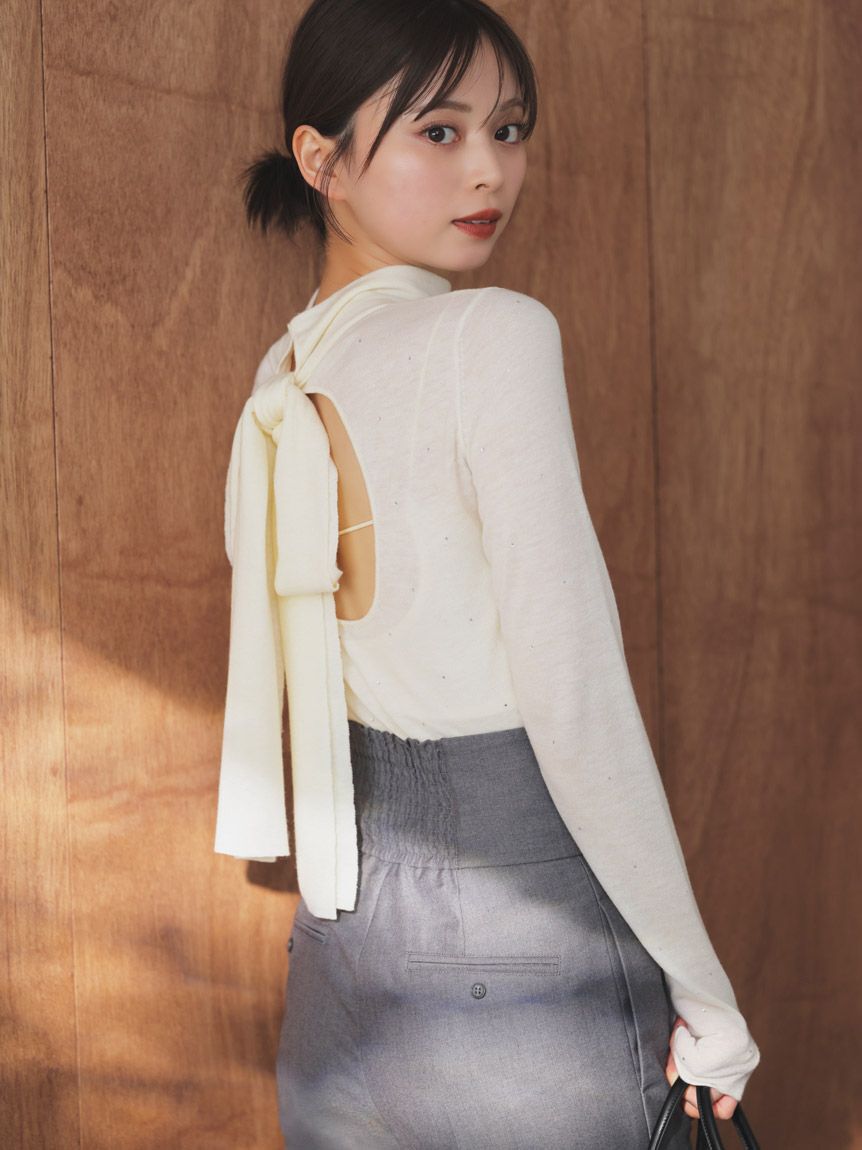 SNIDEL「ハイウエストワイドパンツ」|チノ|