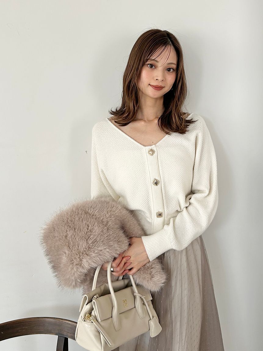 SNIDEL「チュールスカートセットカーディガン」|ワンピース|