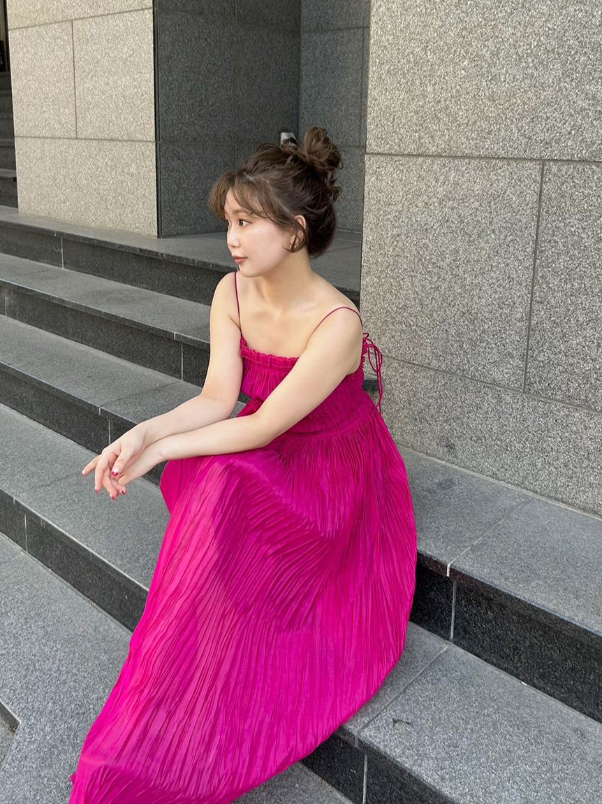 FRAY I.D「ワッシャーシャーリングキャミワンピース」|ワンピース|