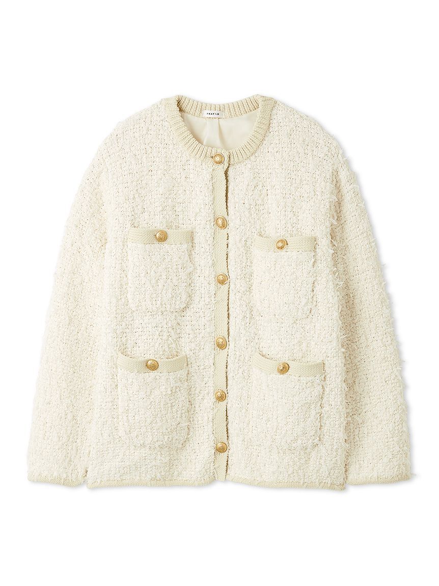 FRAY I.D「リボンヤーンニットツイードジャケット」|その他|IVR