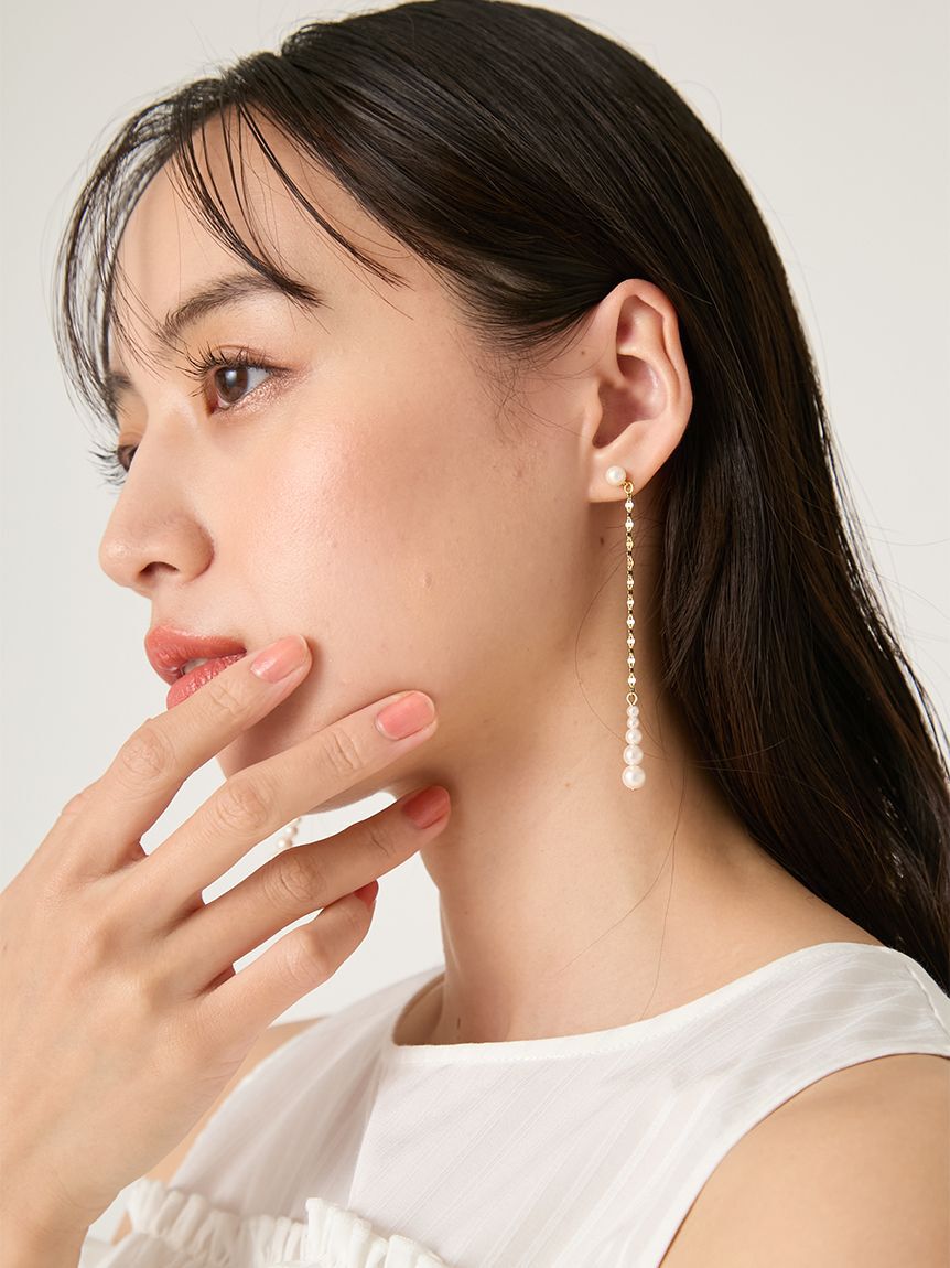 FRAY I.D「パールチェーンピアス」|ピアス|