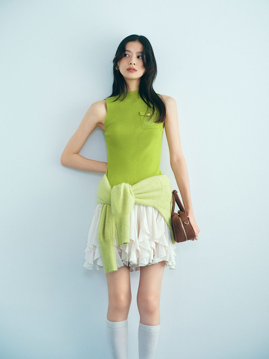 LILY BROWN「ドレープフリルセットアップ」|ワンピース|