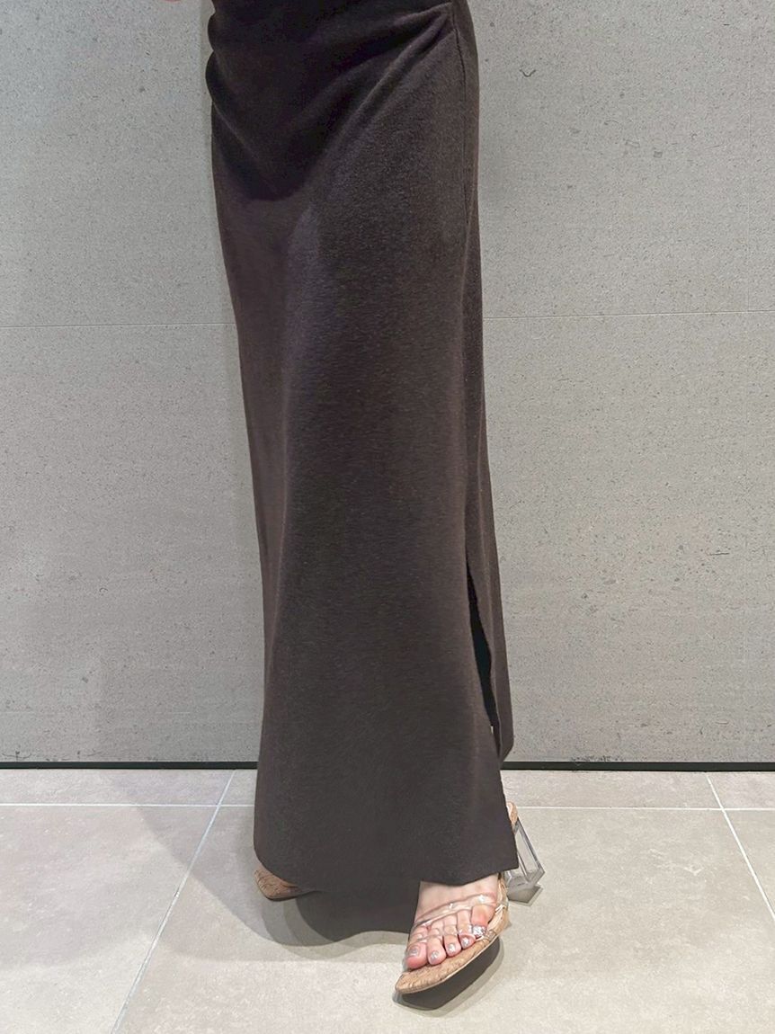 LILY BROWN「ベルト付きドレープニットワンピース」|ワンピース|