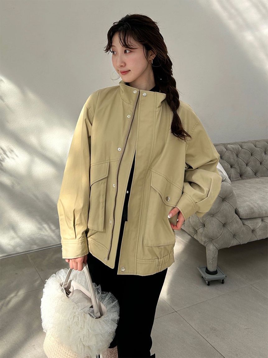 LILY BROWN「スタンドカラーブルゾン」|ブルゾン・スタジャン|