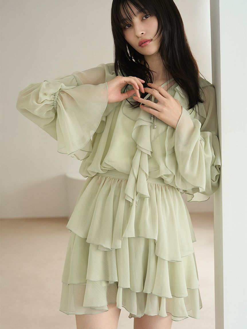 LILY BROWN「ドレープフリルセットアップ」|ワンピース|MNT