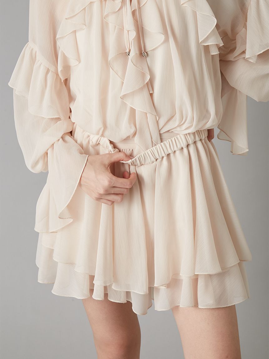 LILY BROWN「ドレープフリルセットアップ」|ワンピース|